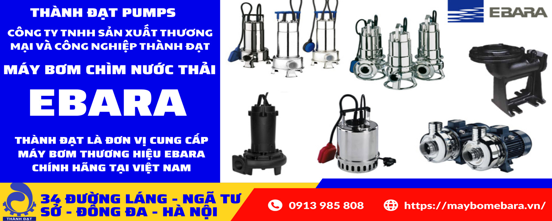 Máy bơm chìm nước thải Ebara