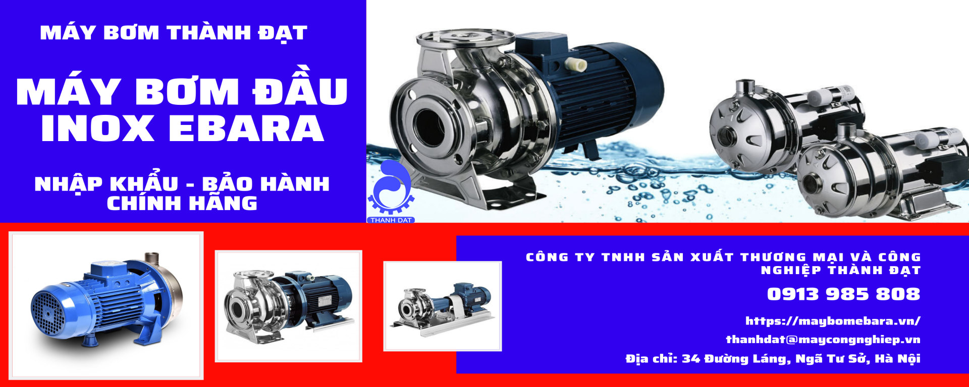 Máy bơm đầu INOX Ebara